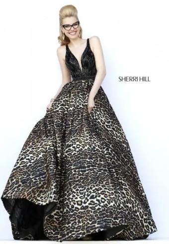 Sherri Hill Style #32102 #0 default Black/Leopard thumbnail